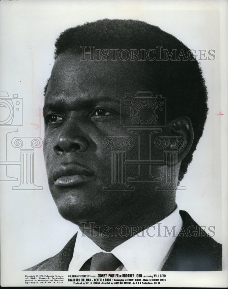 1971 Press Photo Sidney Poitier. - cvp88587 - Historic Images