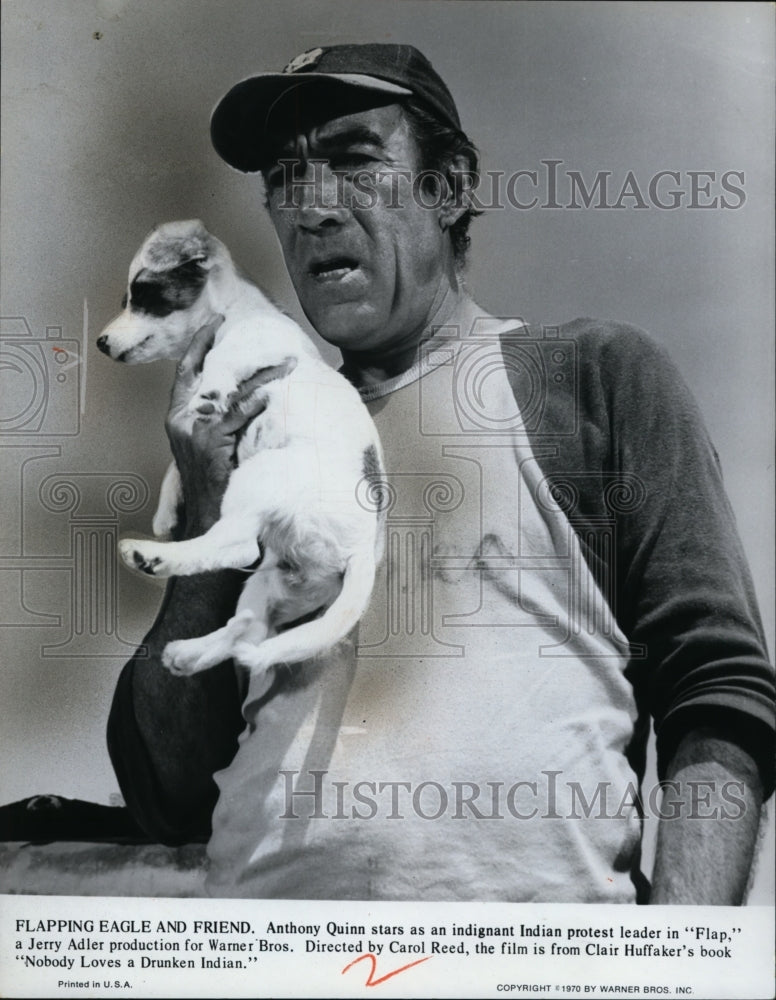 1970 Press Photo Anthony Quinn in Flap. - cvp88620- Historic Images