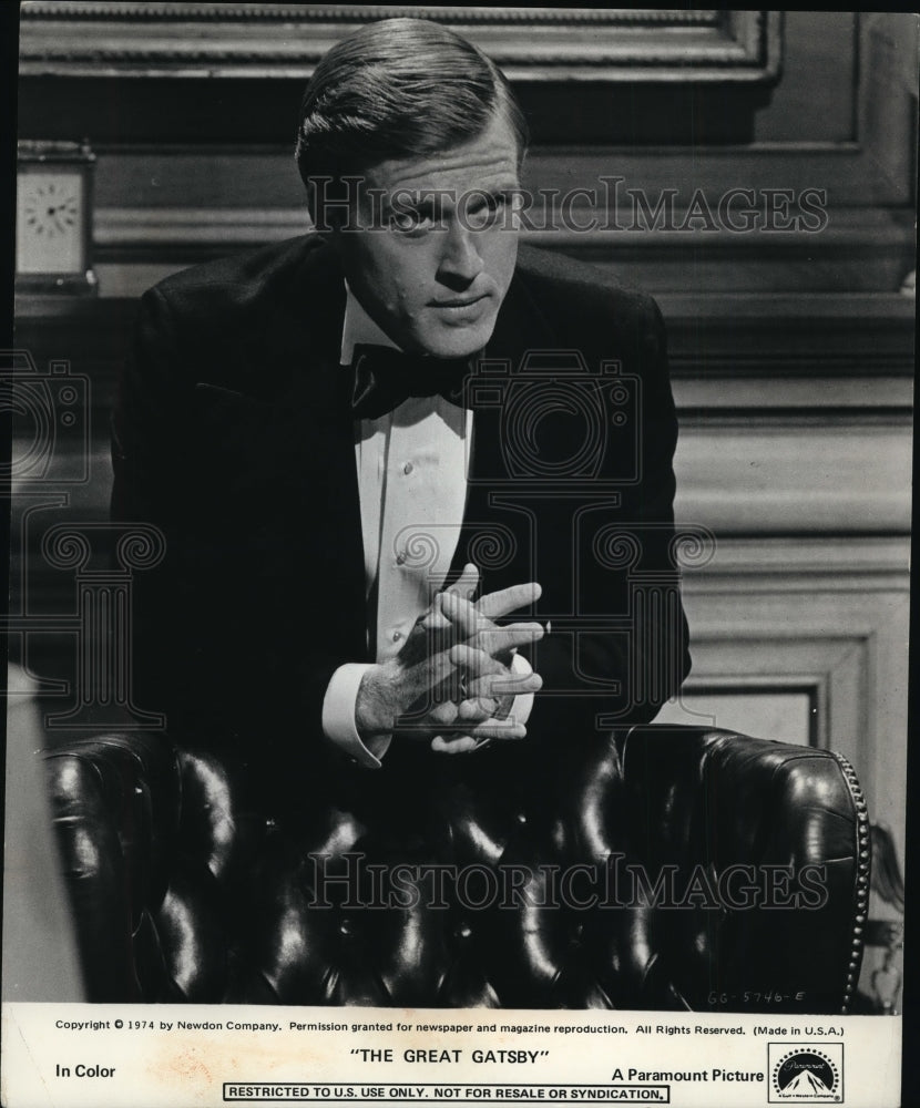 1974 Press Photo Robert Redford as Jay Gatsby in The Great Gatsby - cvp89171-Historic Images