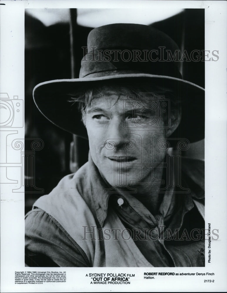 1985 Press Photo Out of Africa-Robert Redford as adventure Denys Finch Hatton-Historic Images