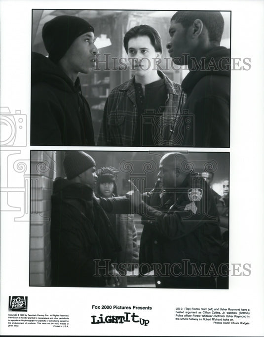 1999, Forest Whitaker and Usher Raymond in Light It Up. - cvp89546 - Historic Images