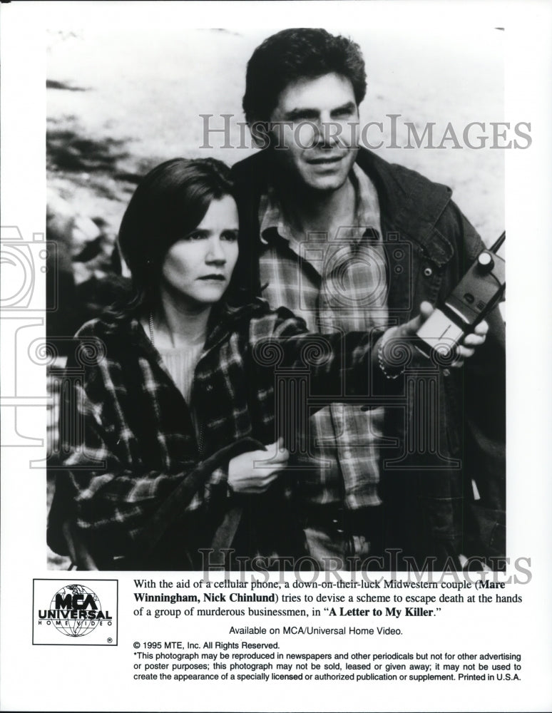 1995 Press Photo Mare Winningham and Nick Chinlund in A Letter to My Killer. - Historic Images