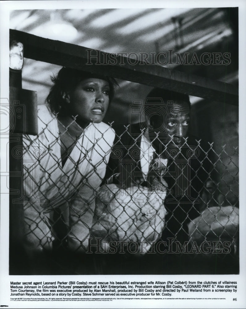 1987, Bill Cosby and Pat Colbert in Leonard Part 6. - cvp89586 - Historic Images