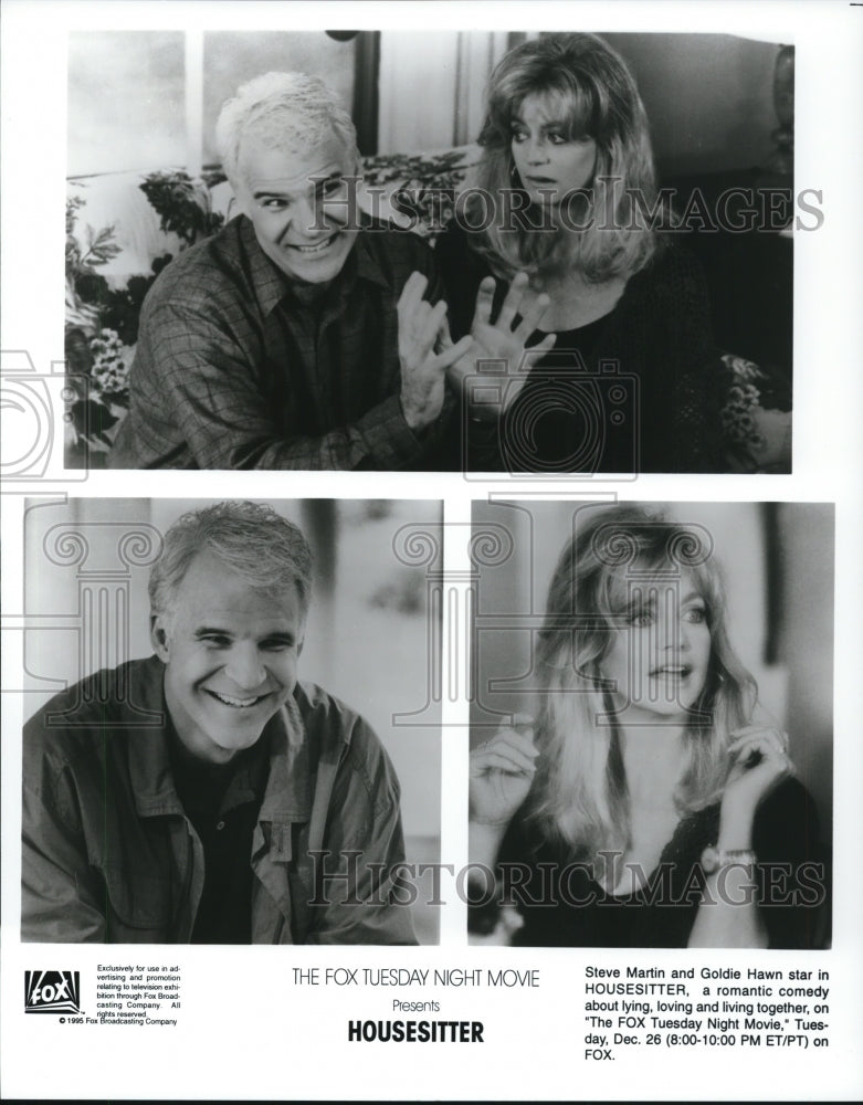 1996 Press Photo Steve Martin and Goldie Hawn star in HOUSESITTER - cvp89625 - Historic Images