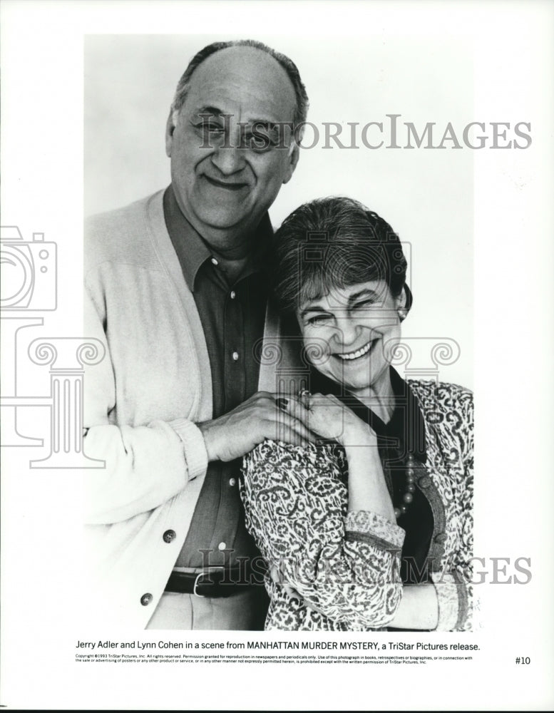 1993, Jerry Adler and Lynn Cohen in Manhattan Murder Mystery. - Historic Images