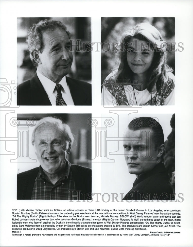 1995, Michael Tucker, Estevez, Mackay, Rubees-The Mighty Ducks - Historic Images