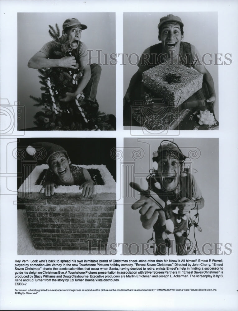 1988, Jim Varney in Ernest Saves Christmas. - cvp89971 - Historic Images