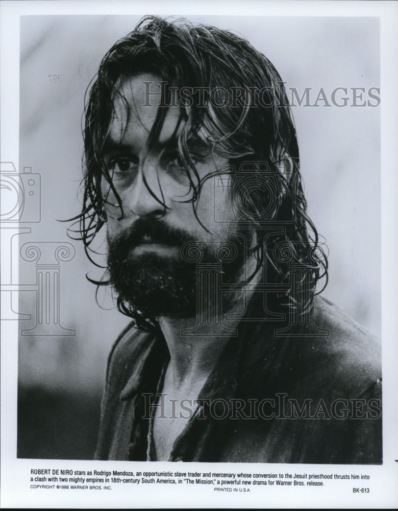 1986 Press Photo Robert De Niro stars in The Mission. - Historic Images