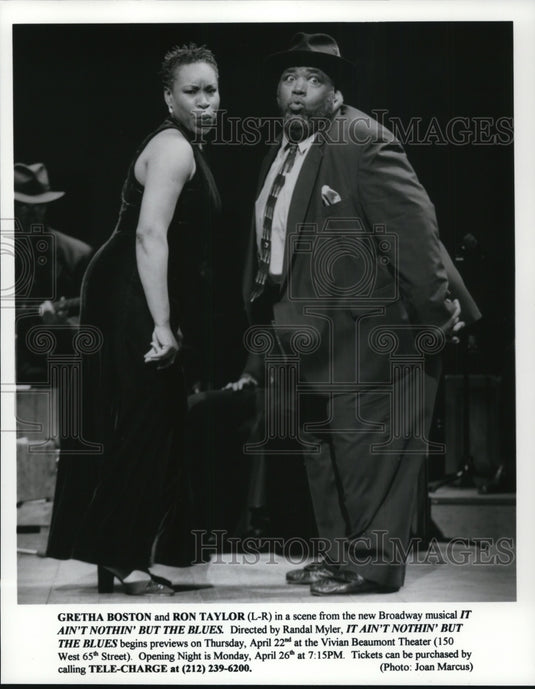 Press Photo Gretha Boston and Ron Taylor-It Ain't Nothin' But The Blues - Historic Images