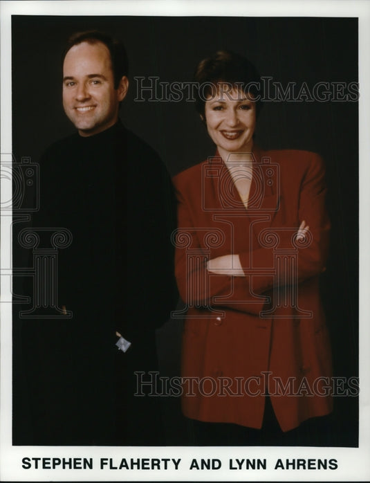 Press Photo Stephen Flaherty and Lynn Ahrens - cvp90177 - Historic Images