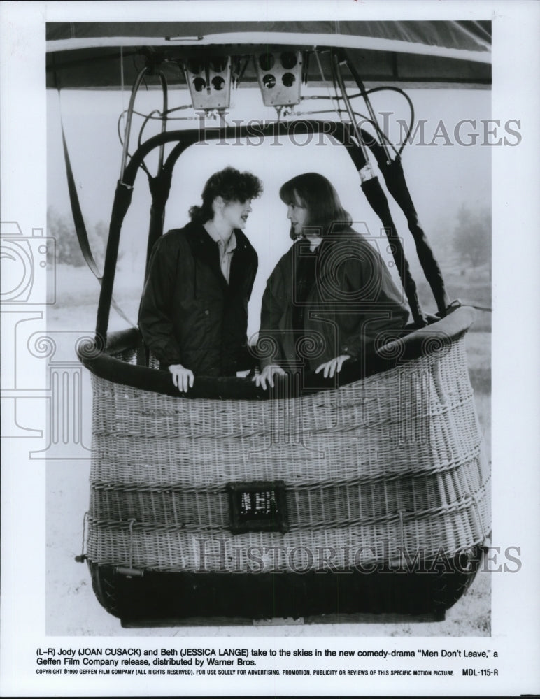 1990 Press Photo Joan Cusack and Jessica Lange in the movie Men Don&#39;t Leave- Historic Images