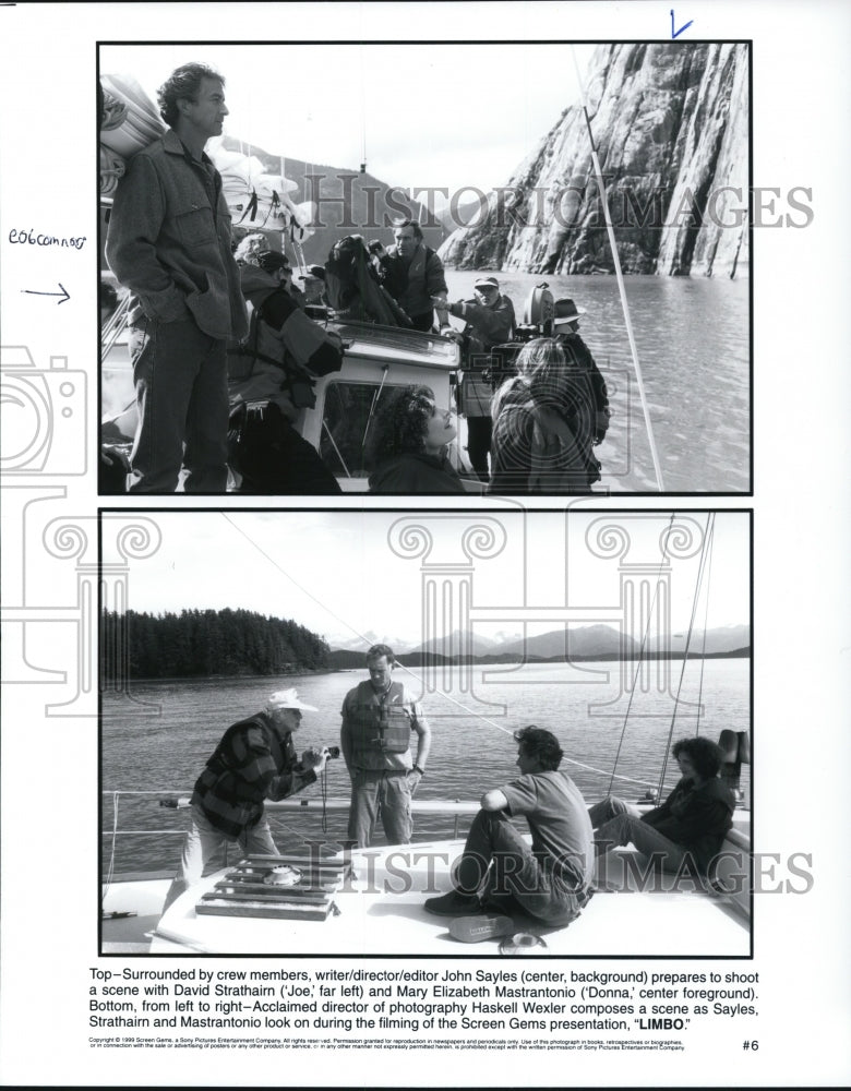 1999 Press Photo Limbo-J. Sayles, David Strathairn, Haskell Wexler, Mastrantonio - Historic Images