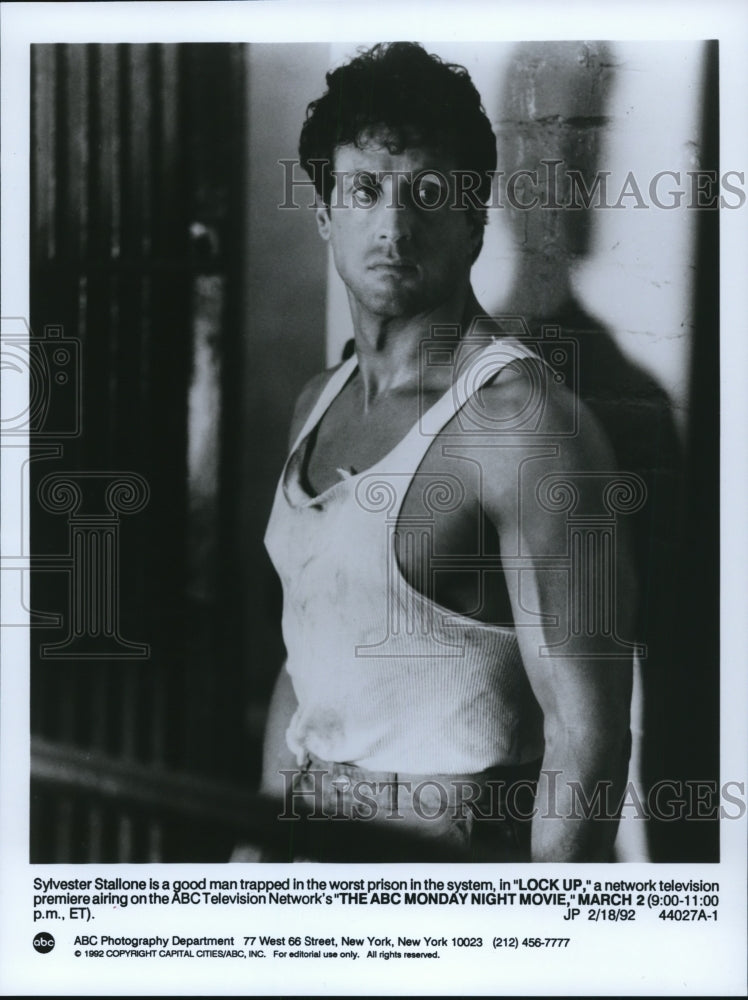 1990, Sylvester Stallone-Lock Up movie scene - cvp90260 - Historic Images