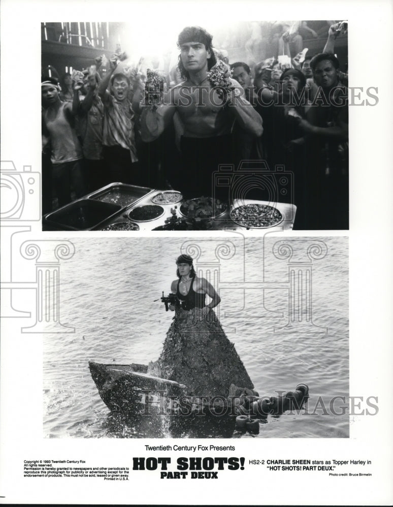 1994 Press Photo Charlie Sheen stars as Topper Harley in Hot Shots! Part Deux - Historic Images