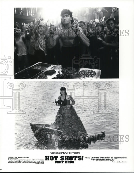 1994 Press Photo Charlie Sheen stars as Topper Harley in Hot Shots! Part Deux - Historic Images
