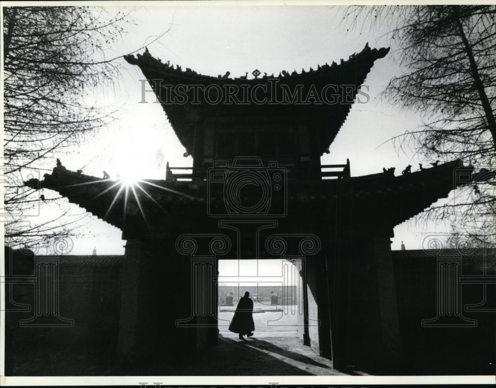 1989 A monk-anden Monastery in Ulan Bator, Mongolia - Historic Images