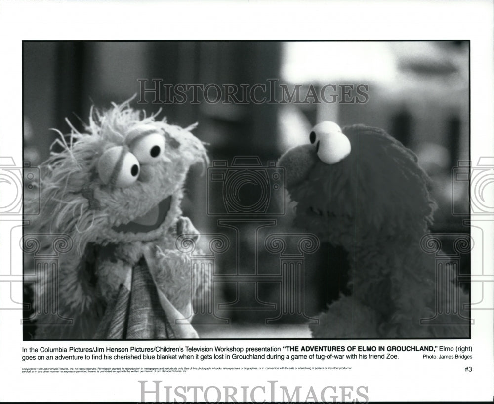 Press Photo Elmo and Zoe-The Adventures of Elmo in Grouchland - cvp91432- Historic Images