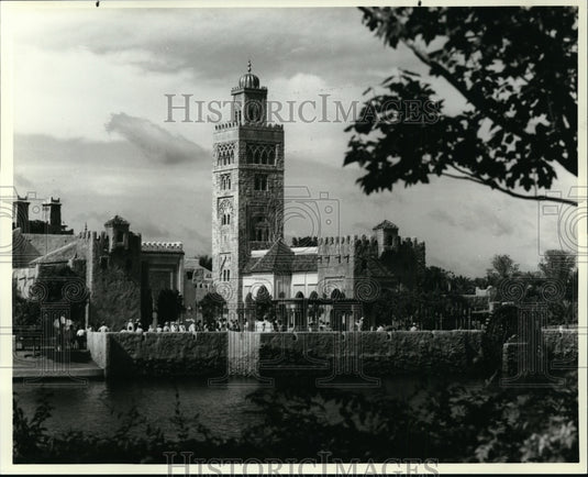 1984 The Morocco Showcase in World Showcase Lagoon of Epcot Center. - Historic Images
