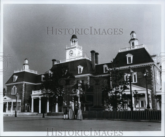 1982, The American Adventure United States pavilion at Epcot Center. - Historic Images