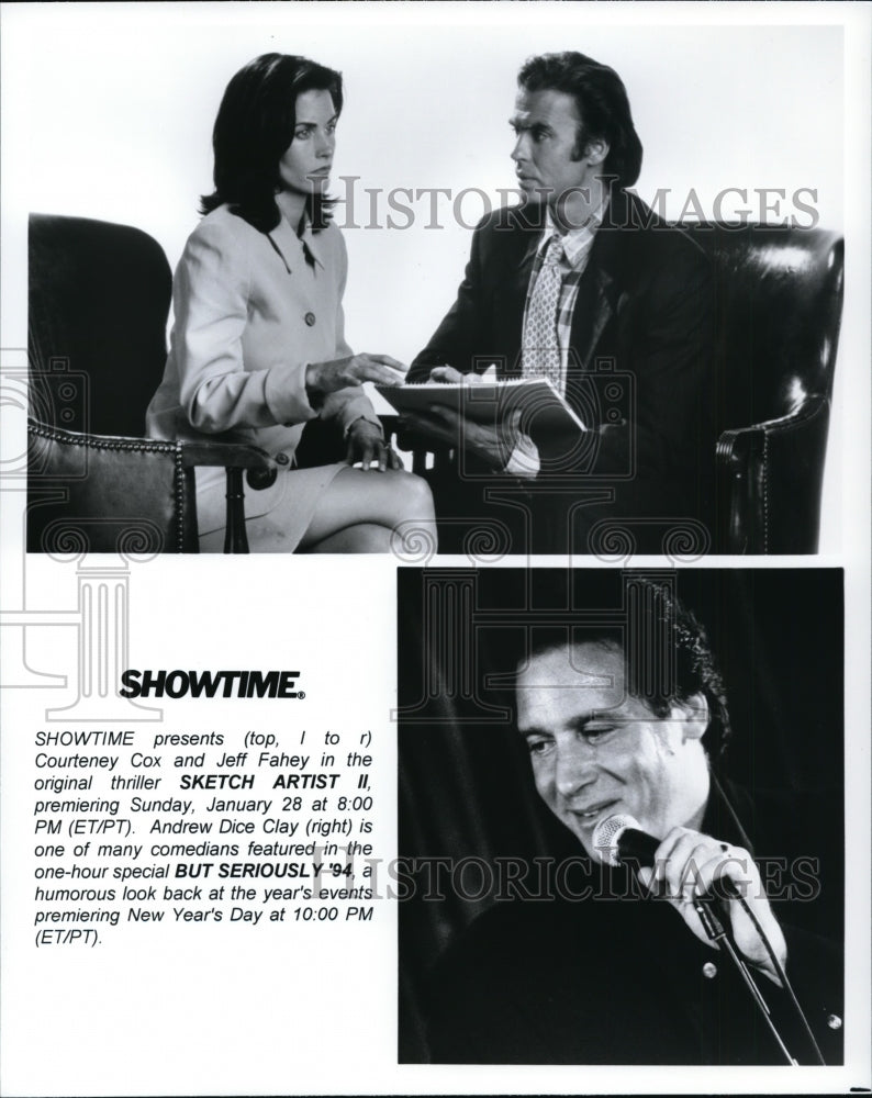 Press Photo Courteney Cox and Jeff Fahey in Sketch Artist II. - cvp91656 - Historic Images