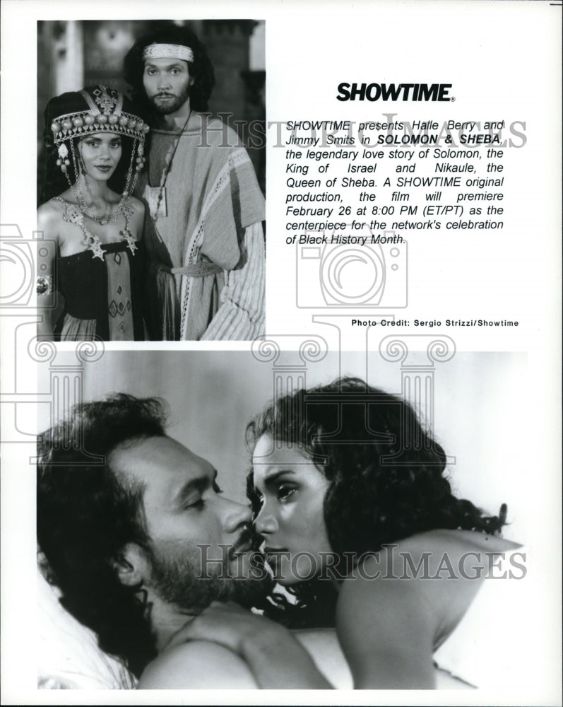 Press Photo Halle Berry and Jimmy Smits-Solomon and Sheba - cvp91681-Historic Images
