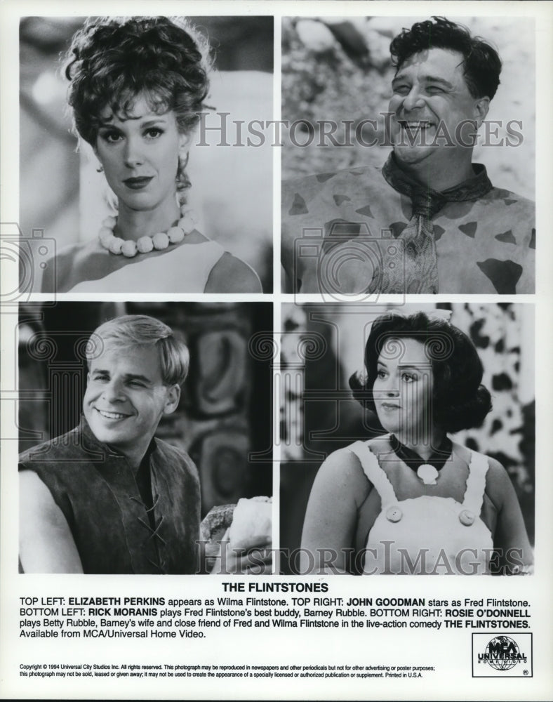 1994 Press Photo Elizabeth Perkins and John Goodman in The Flinstones. - Historic Images