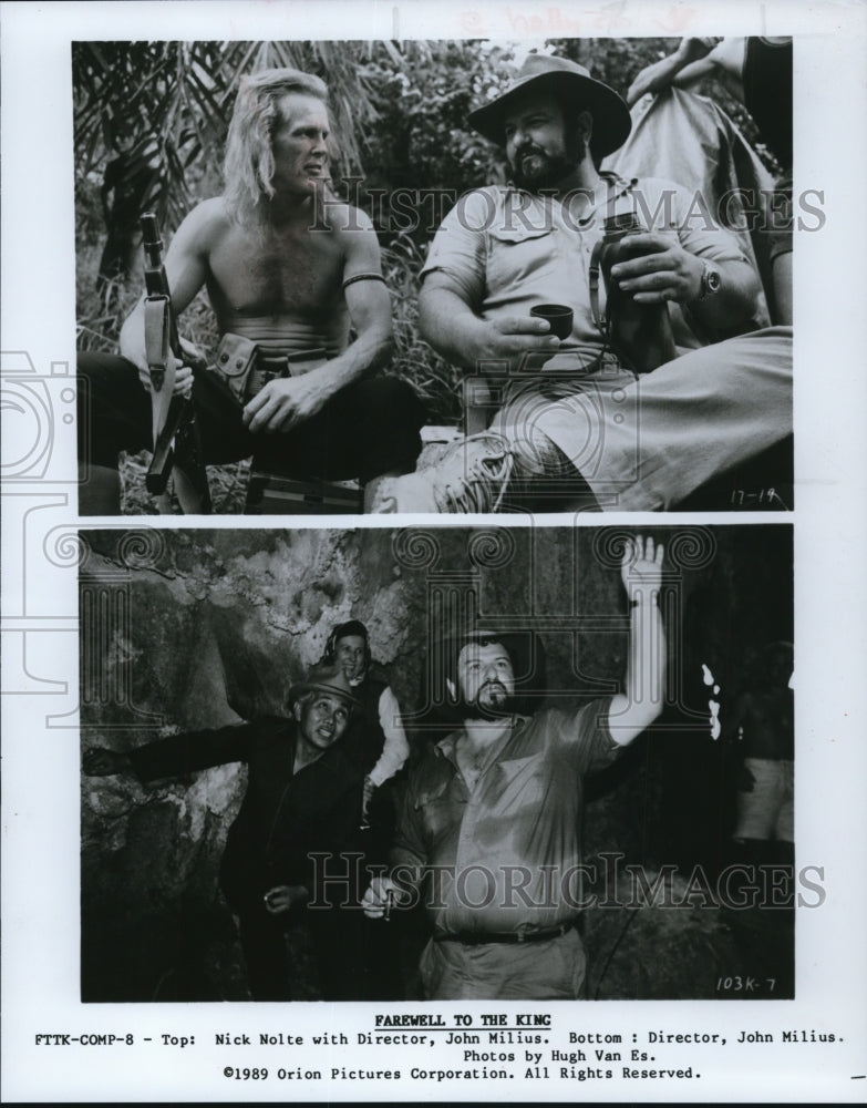 1990, Nick Nolte and Director, John Milius, &quot;Farewell To The King.&quot; - Historic Images