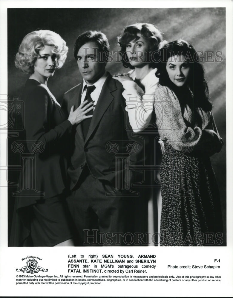 1994 Press Photo Sean Young, Armand Assante, Kate Nelligan and Sherilyn Fenn - Historic Images