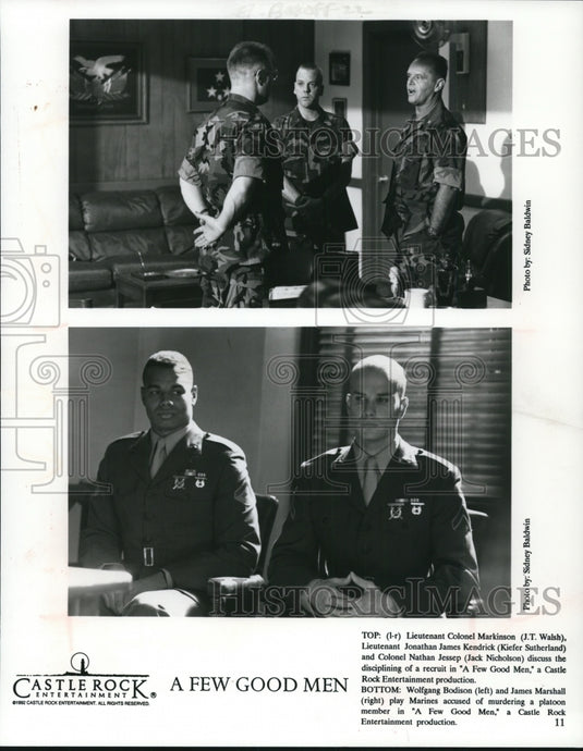 1993, A Few Good Men-JT Walsh, Kiefer Sutherland, Jack Nicholson - Historic Images