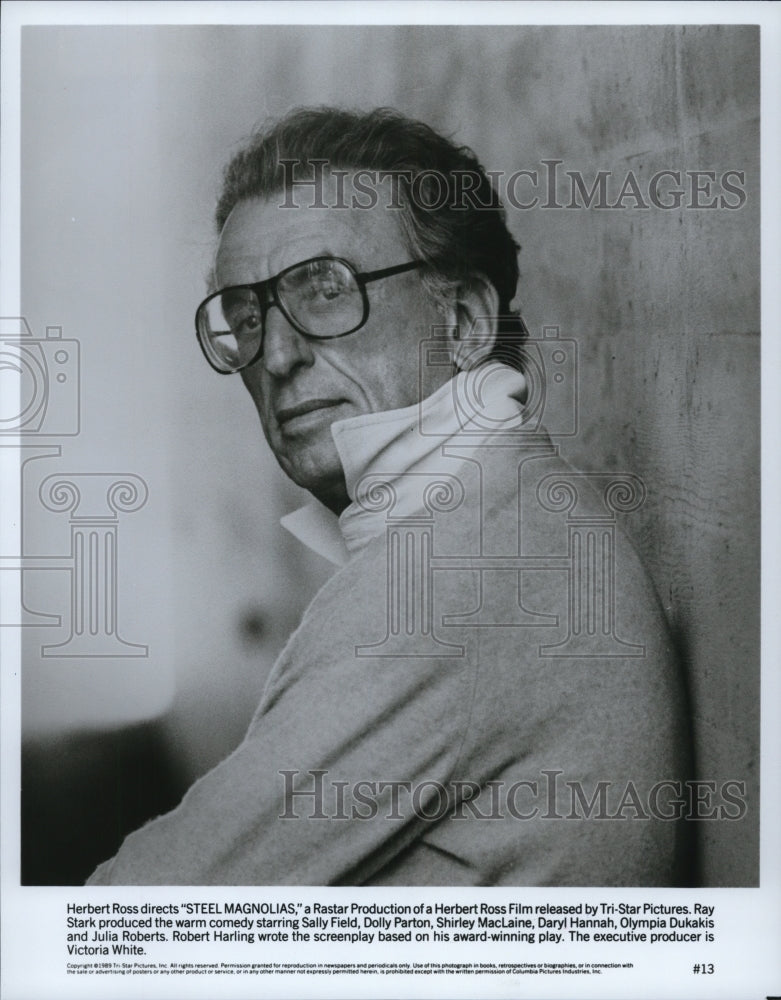 1991 Press Photo Herbert Ross directs Steel Magnolias - cvp92645-Historic Images