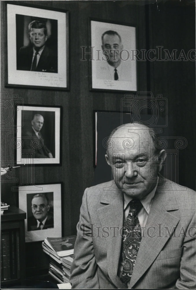 1977 Former Secretary of State Dean Rusk in his office in Athens - Historic Images