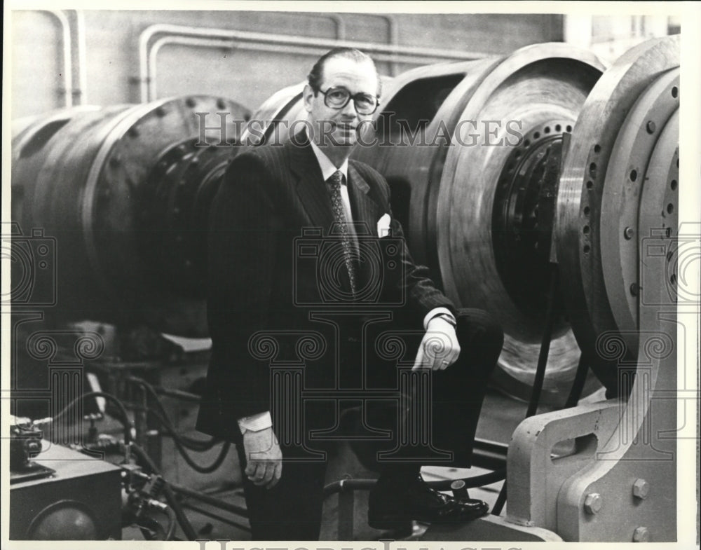 1981 Euclid CEO, Peter E. Rup, at Cleveland, Ohio, Test Center. - Historic Images