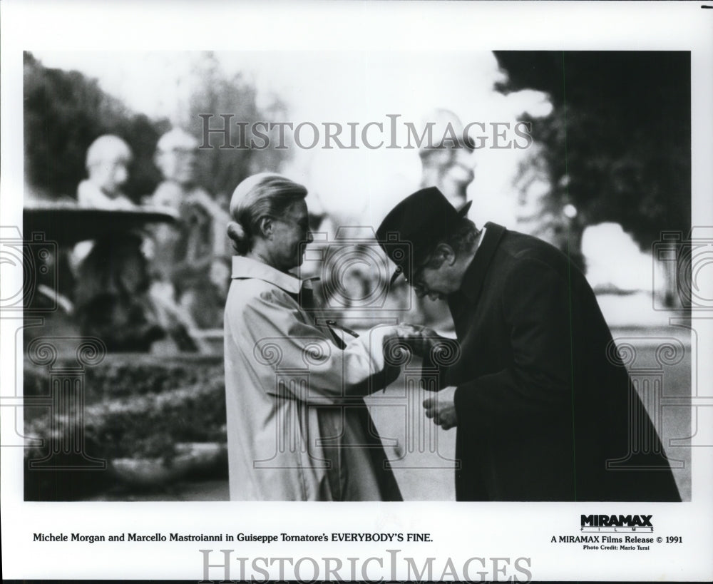 1992, Everybody&#39;s Fine-Michele Morgan and Marcello Mastroianni - Historic Images