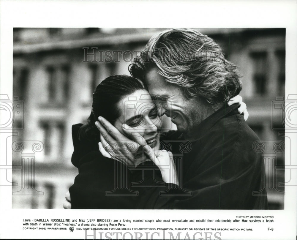 1994, Isabella Rossellini and Jeff Bridges-Fearless movie - cvp93359 - Historic Images