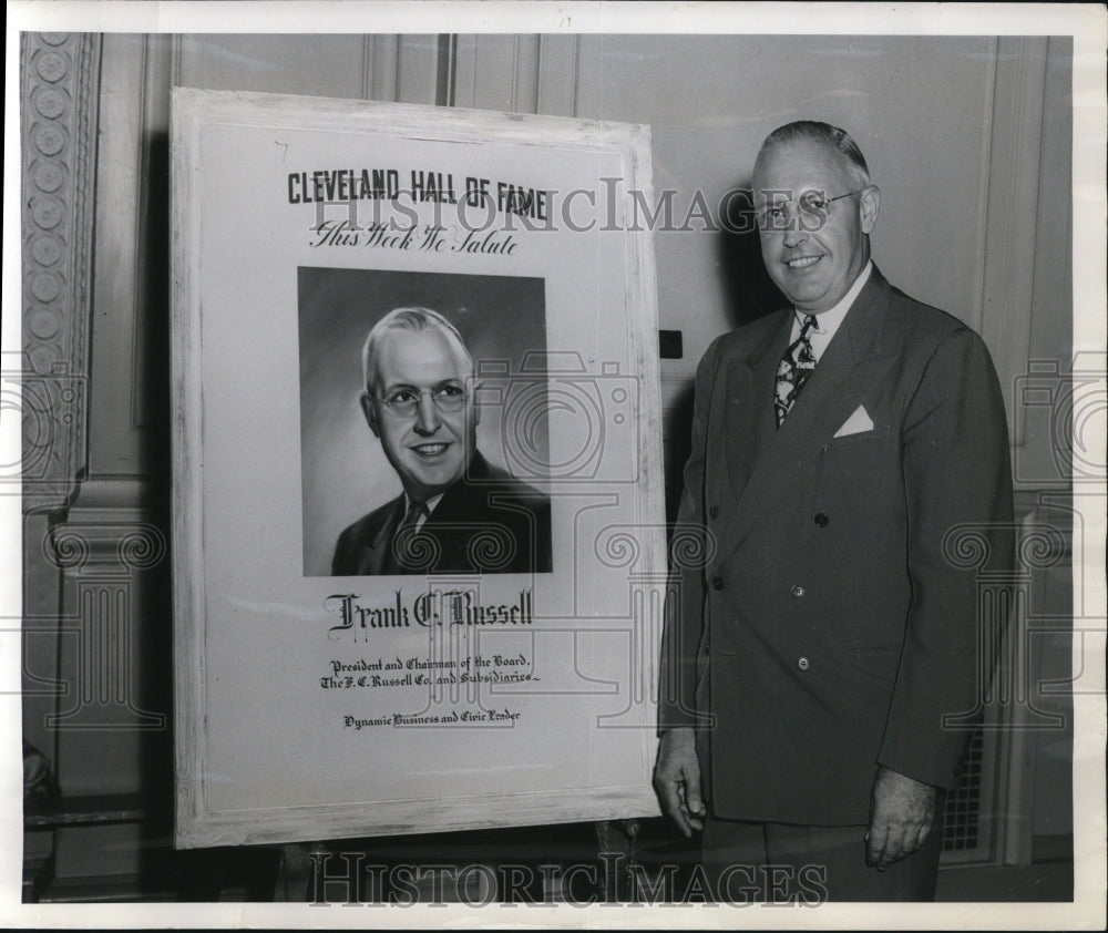 1947, Frank C. Russell, is honored at Cleveland Hall of Fame. - Historic Images