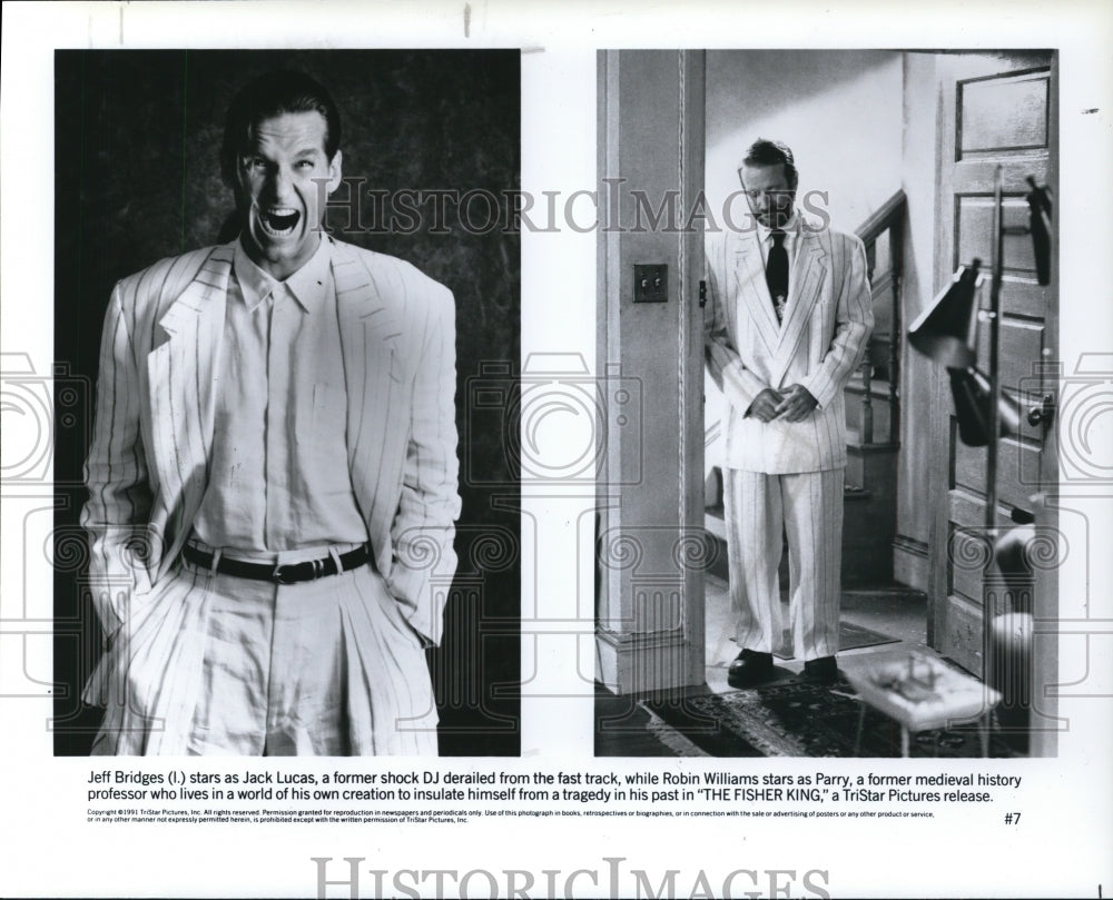 1991 Press Photo Jeff Bridges and Robin Williams-The Fisher King - cvp93638 - Historic Images