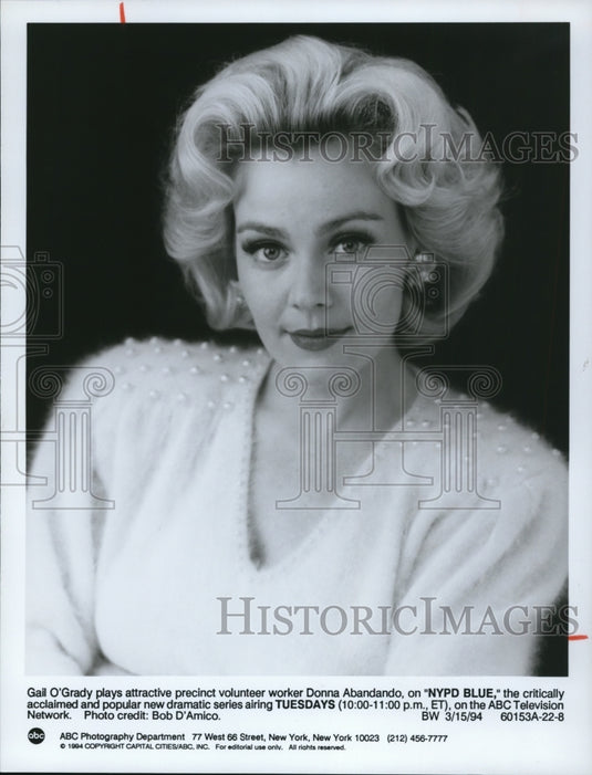 1994, Gail O'Grady in NYPD Blue. - cvp93781 - Historic Images