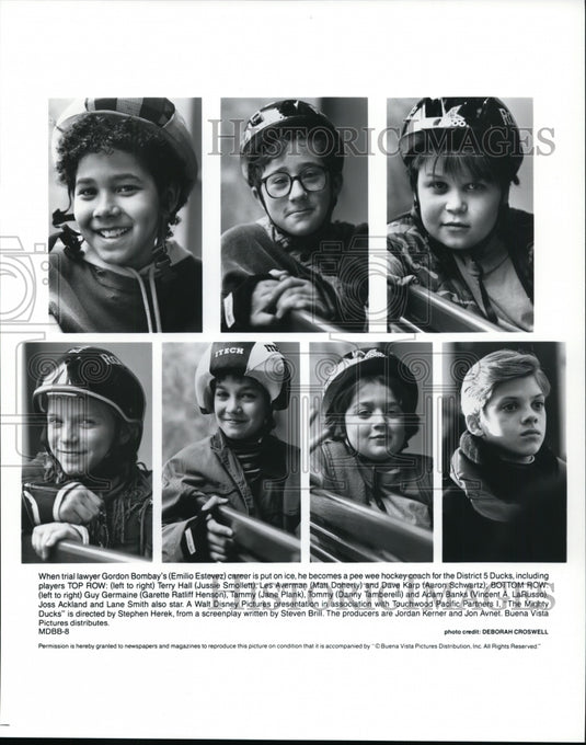 Press Photo The Mighty Ducks movie casts - cvp94234 - Historic Images