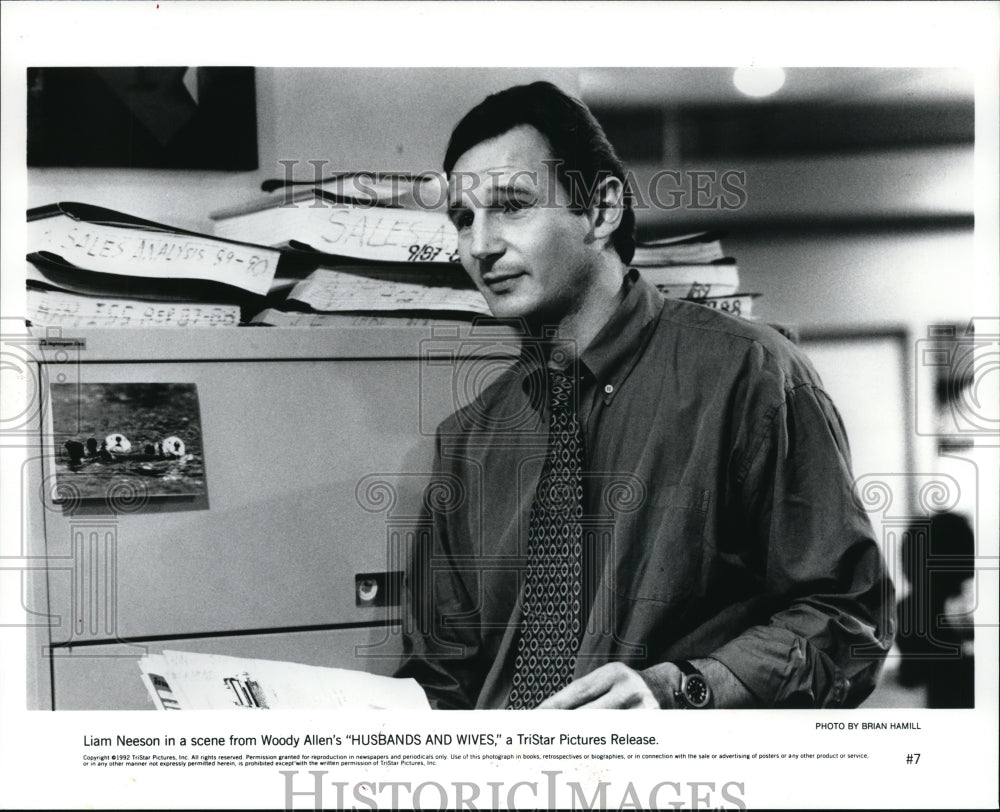 1992, Liam Neeson in Husbands and Wives. - cvp94346 - Historic Images