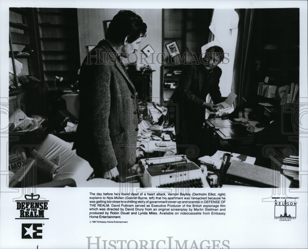 1987, Gabriel Byrne and Daniel Eliott-Defense of the Realm - Historic Images