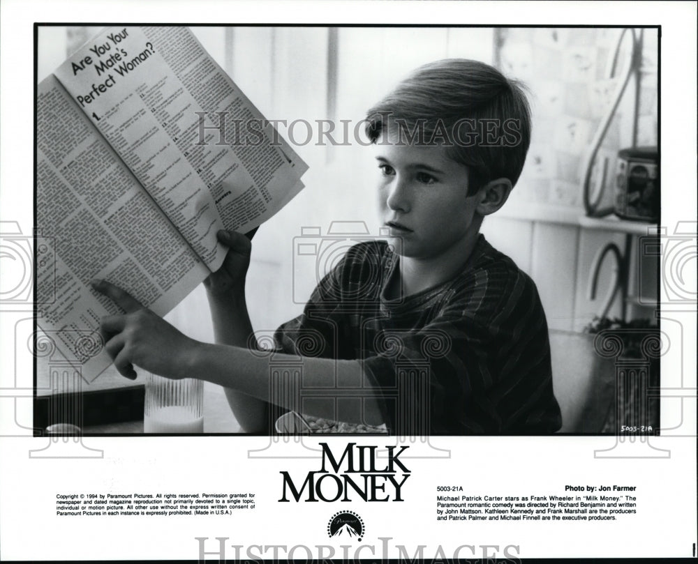 1995 Press Photo Michael Patrick Carter-Milk Money - cvp94603- Historic Images