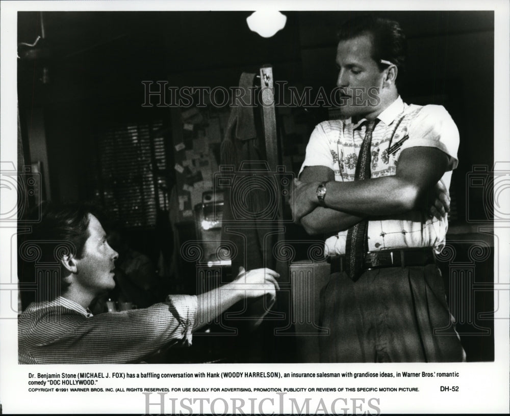 1992 Press Photo Doc Hollywood-Michael J. Fox and Woody Harrelson - cvp94621-Historic Images