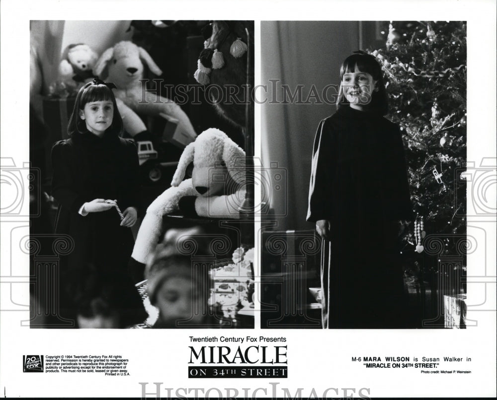 1995 Press Photo Mara Wilson is Susan Walker in Miracle On The 34th Street- Historic Images