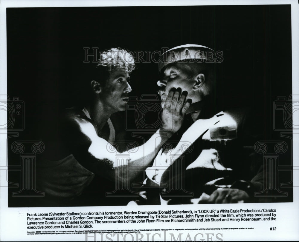 Press Photo Sylvester Stallone and Donald Sutherland-Lock Up - cvp94830 - Historic Images