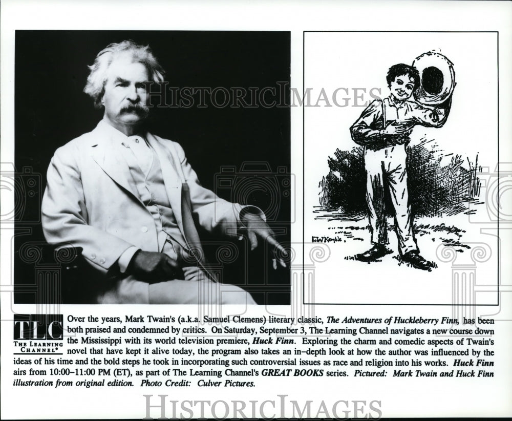 Press Photo Samuel Clemens-The Adventures of Huckleberry Finn - cvp94837 - Historic Images