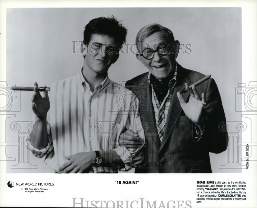 1988, 18 Again-George Burns and Charles Schlatter - cvp94901 - Historic Images