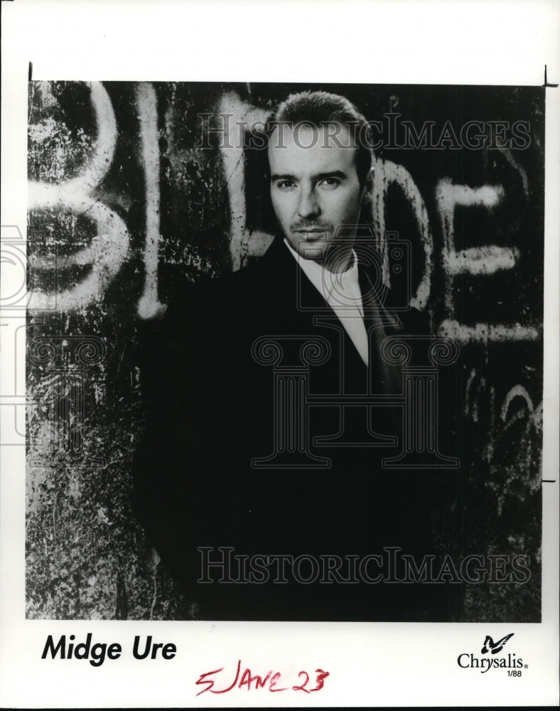 1989 Press Photo Midge Ure - cvp95058- Historic Images