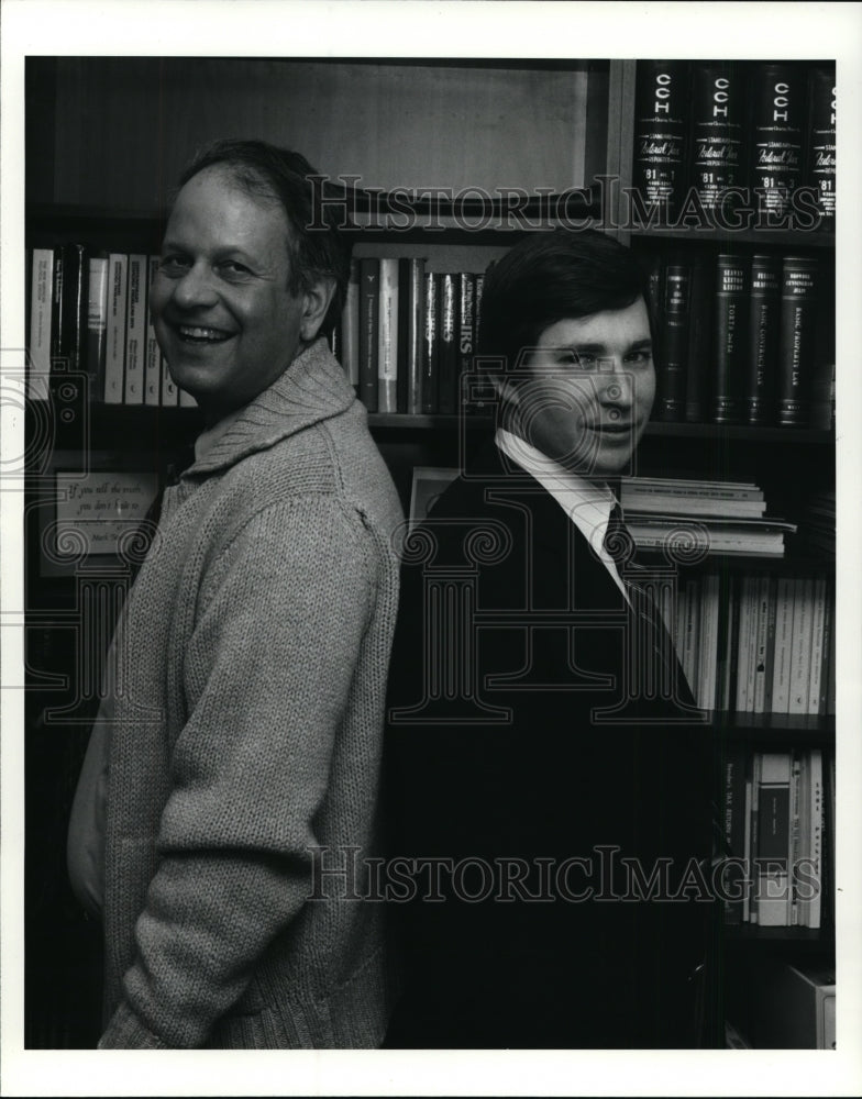 1982, William Mead and Paul Strassels-Finance columnists - cvp95071 - Historic Images
