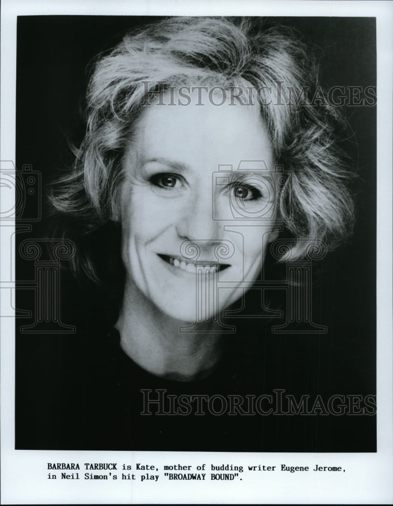 1988 Press Photo Barbara Tarbuck is Kate in &quot;Broadway Bound.&quot; - cvp95081 - Historic Images