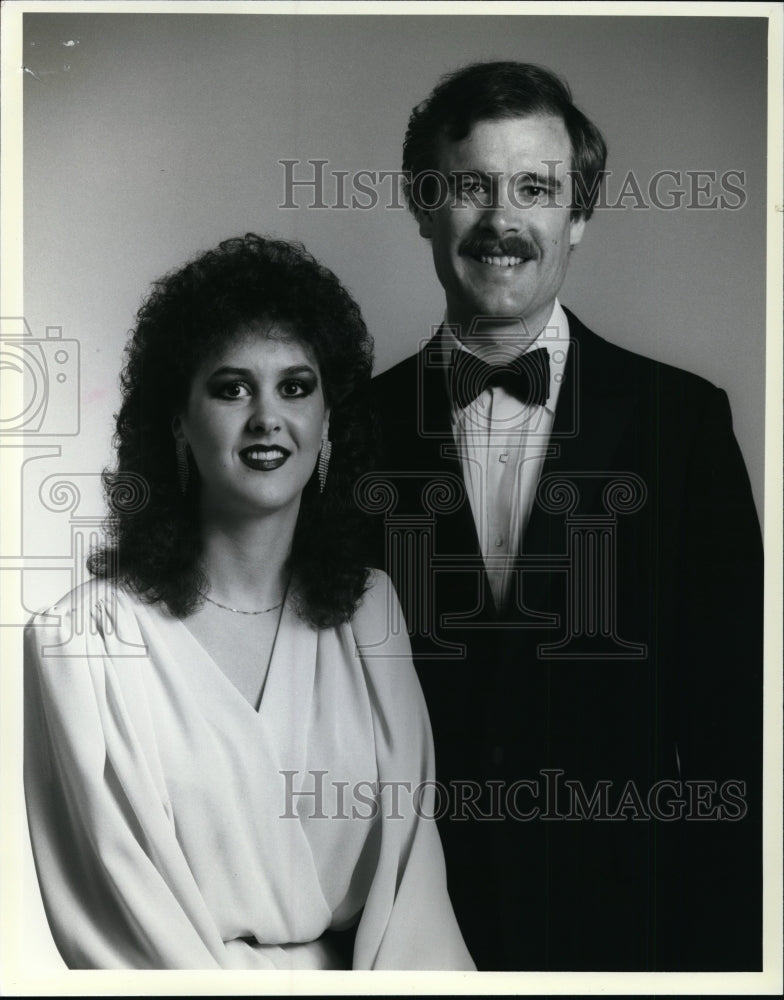 1986 Press Photo Pauli Gold and David Worth of Cleveland Institute of Music - Historic Images